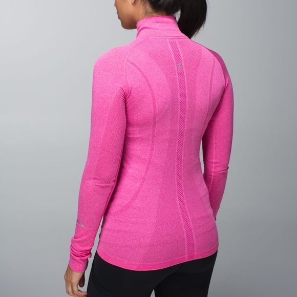 Lululemon Sz 4 Women Pullover Run Swiftly Tech 1/2 Zip High Neck Magenta Gorpcor - Picture 2 of 9